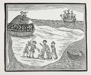 Landing of Mutinous Crew on Island