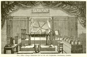 Large Induction Coil at the Old Polytechnic Institution, London by English School