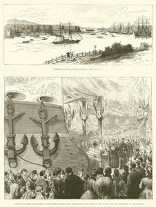 Launch of HMS Edinburgh at Pembroke Dock, Milford Haven by English School
