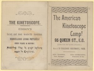 Leaflet Advertising The Kinetoscope