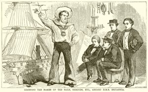 Learning the Names of the Sails, Shrouds, etc., Aboard H. M. S. Britannia by English School