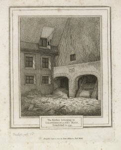 Leathersellers Hall, Bishopsgate Street. Demolished 1799 by English School
