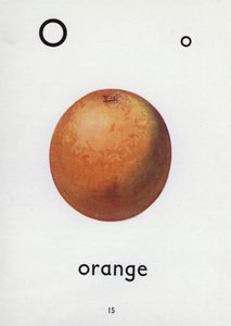 Letter O, orange by English School