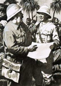 Lieutenant Downes and the Artist Melton Prior with Prior