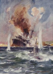 Lieutenant Holbrook Takes Submarine B11 Under the Mines in the Dardanelles and Sinks a Turkish Battleship by English School