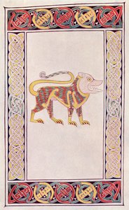 Lion of St. Mark, facsimile of an illumination from the Book of Durrow, from the book The Church of England: A History for the People, published c.1910 by English School