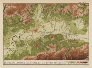 London District Showing Relief and River Systems by English School