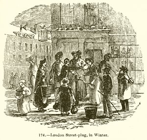 London Street-Plug, in Winter by English School