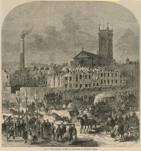 London Improvements: State of the Works in Holborn Valley by English School