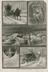 London in the Grasp of a Snowstorm by English School
