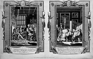 Lord Cromwell Presents the Bible to Henry VIII and Bishops Presenting Petition to James II in 1688, from 