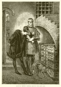 Louis XI Visiting Cardinal Balue in the Iron Age by English School