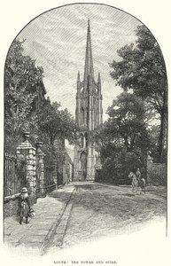 Louth: The Tower and Spire (engraving) by English School