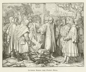 Luther Burns the Popes Bull by English School