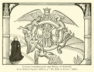 Lydgate Contemplating the Wheel of Fortune by English School