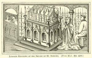 Lydgate Kneeling at the Shrine of St Edmund by English School