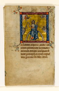 Christ in Judgement, Miniature from the Macclesfield Psalter, Use of Sarum, East Anglia (c.1330) by English School