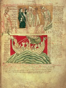 The visions dreamt by King Henry I in Normandy in 1130, from the Worcester Chronicle, c.1130-40 inserted c.1140 by John of Worcester into the chronicle begun by Florence of Worcester (d.1118); one of the earliest surviving chronicles by English School