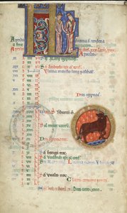 April, from the Hunterian Psalter