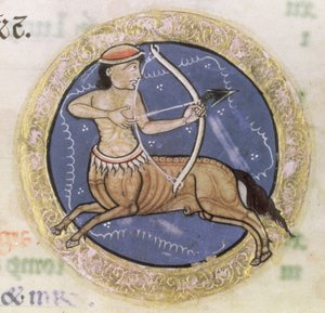 Sagittarius, from the Hunterian Psalter (detail)
