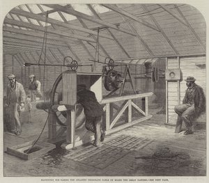 Machinery for Taking the Atlantic Telegraph Cable on Board the Great Eastern by English School