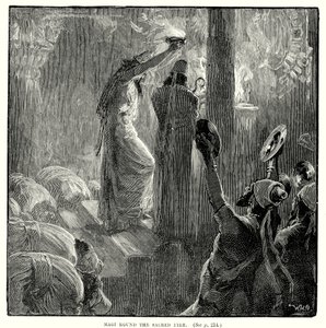 Magi Round the Sacred Fire by English School