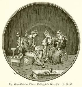 Maiolica Plate (Caffaggiolo Ware) by English School