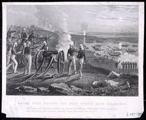 Major Eyre driving the Oude Rebels from Allahabad, published by The London Printing and Publishing Company Limited, 1857