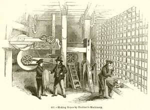 Making Ropes by Huddarts Machinery by English School
