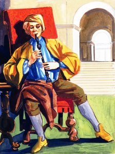 Man Playing a Recorder
