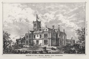 Mansion at Colt Bridge, Murray Field, Edinburgh by English School