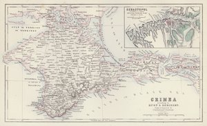 Map: Crimea, according to Huot and Demidoff, drawn and engraved by J Bartholomew, Edinburgh; Sebastopol, according to a reduced original Russian Plan published at Berlin by English School