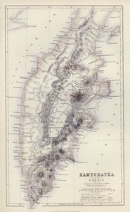 Map: Kamtchatka, according to A Erman, drawn by Augustus Petermann by English School