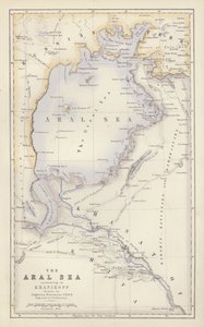 Map: The Aral Sea, According to Khanikoff, Drawn by Augustus Petermann by English School