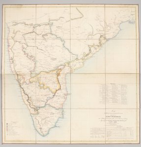 Map Exhibiting the Present Partition of the Country Dependent on Fort St. George into Military Divisions with Several Stations of Troops by English School