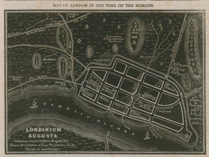 Map of London in the Time of the Romans