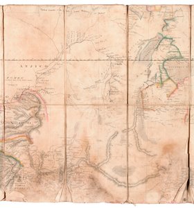 Map of the Congo region, from an album belonging to Henry Morton Stanley by English School