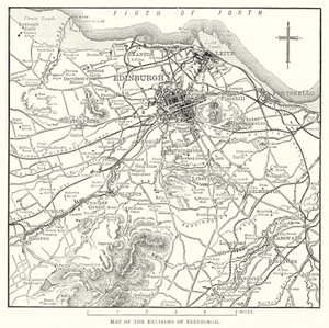 Map of the Environs of Edinburgh by English School