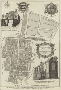Map of the Wards of Coleman Street and Bassishaw, London by English School