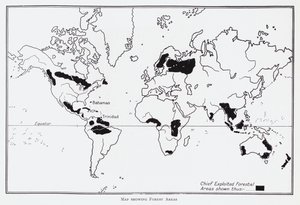 Map showing forest areas