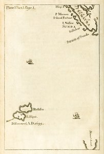 Map showing location of Lilliput from first edition of Gulliver