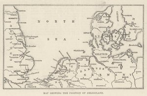 Map showing the Position of Heligoland by English School
