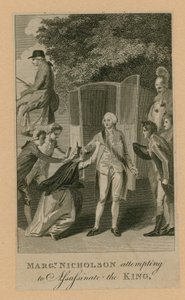Margaret Nicholson Attempting to Assassinate the King by English School