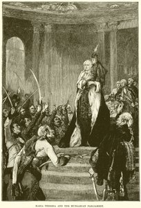 Maria Theresa and the Hungarian Parliament by English School