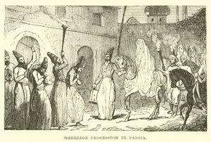 Marriage Procession in Persia by English School