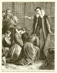 Mary, Queen of Scots, taking Leave of her Attendants before her Execution, 1587 by English School