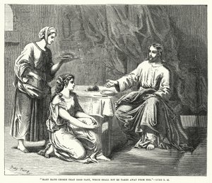 Mary hath chosen that good part, which shall not be taken away from her, Luke X, 42 by English School