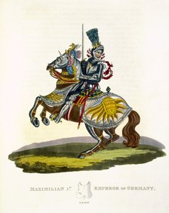 Maximilian I, King of Germany and Holy Roman Emperor (1459-1519) 1498, from Ancient Armour by Samuel Rush Meyrick, 1824 by English School