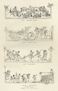 May, June, July and August, from The Julius Calendar and Hymnal, illustration from History of the English People by English School