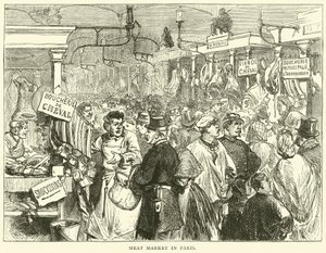 Meat Market in Paris, October 1870 by English School